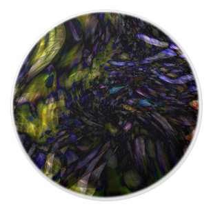 Bouton De Porte En Céramique Art Abstrait Moderne Éclaboussure de Couleur Artis
