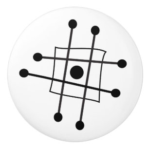 Bouton De Porte En Céramique Art Atomique moderne du Moyen-siècle Modernisme Ab