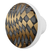 Bouton De Porte En Céramique Art Déco Bronze Noir (Droite)