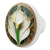 Bouton De Porte En Céramique Art Déco Lilly Art Nouveau (Droite)
