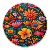 Bouton De Porte En Céramique Art mexicain (Devant)