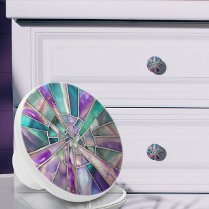 Bouton De Porte En Céramique Art mosaïque - Fluorite de rêve