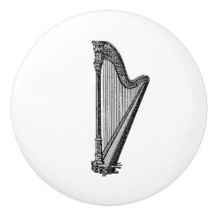 Bouton De Porte En Céramique Art musical vintage d'instrument de ficelle