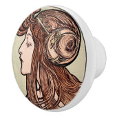Bouton De Porte En Céramique Art Nouveau (Droite)