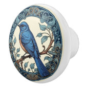 Bouton De Porte En Céramique Art Nouveau Bluebird (Droite)