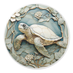 Bouton De Porte En Céramique Art Nouveau Faux Relief Tourisme maritime Gauche