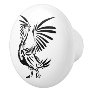 Bouton De Porte En Céramique Art tribal de pélican