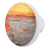 Bouton De Porte En Céramique attachant un dessus (Droite)