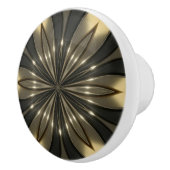 Bouton De Porte En Céramique Avant-Garde ~ Fleur métallique Knob 02 ~ (Droite)