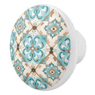 Bouton De Porte En Céramique 💙 💛 Azulejos Aqua