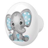 Bouton De Porte En Céramique Baby Boy Elephant (Droite)