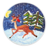 Bouton De Porte En Céramique Baby Deer (Devant)