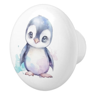 Bouton De Porte En Céramique Baby Penguin Ceramic Knob