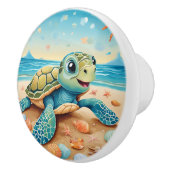 Bouton De Porte En Céramique Baby sea Turtle (Droite)