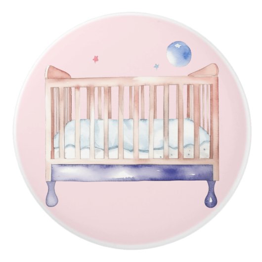 Bouton De Porte En Céramique Baby shower lit bébé (Devant)