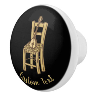 Bouton De Porte En Céramique Baglama sur la chaise