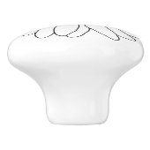 Bouton De Porte En Céramique Baisson jaune et blanc (Côté)