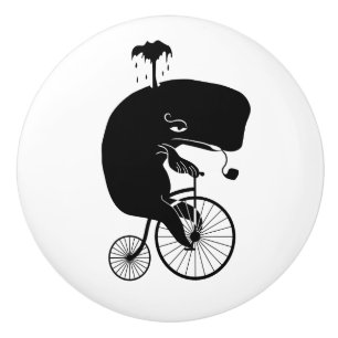 Bouton De Porte En Céramique Baleine sur un vélo