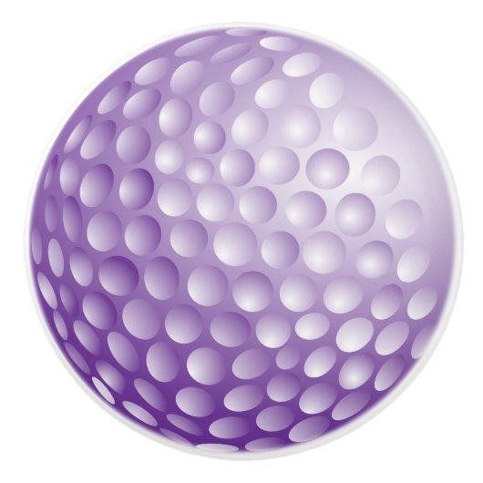 Bouton De Porte En Céramique Balle de golf pourpre (Devant)