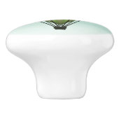 Bouton De Porte En Céramique Ballons à air chaud vert (Côté)