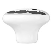 Bouton De Porte En Céramique Bande dessinée mignonne de vache à bébé (Côté)