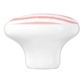 Bouton De Porte En Céramique Bandes d'aquarelle rose pastel (Côté)