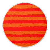 Bouton De Porte En Céramique Bandes d'aquarelle rouge chaud (Devant)