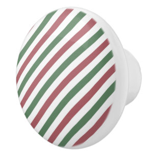 Bouton De Porte En Céramique Bandes de Noël personnalisables