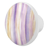 Bouton De Porte En Céramique Bandes d'or violet (Droite)