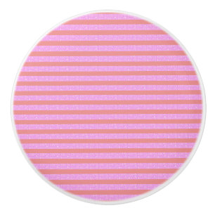 Bouton De Porte En Céramique Bandes géométriques roses
