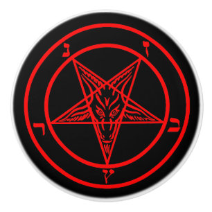 Bouton De Porte En Céramique Baphomet