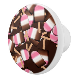 Bouton De Porte En Céramique Bars à crème glacée napolitaine 2-Ceramic Knob