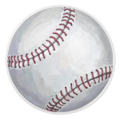 Bouton De Porte En Céramique Baseball (Devant)