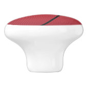 Bouton De Porte En Céramique Basket-ball rouge (Côté)