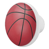 Bouton De Porte En Céramique Basket-ball rouge (Droite)