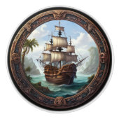 Bouton De Porte En Céramique Bataillon encadré (Devant)