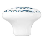 Bouton De Porte En Céramique Bateau nautique Blue Wind (Côté)