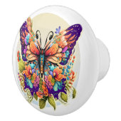 Bouton De Porte En Céramique "Be the Beautiful Butterfly" Ceramic Knob (Droite)