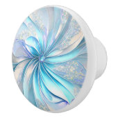 Bouton De Porte En Céramique Beau Bleu Fractal Ceramic Knob (Droite)