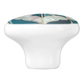 Bouton De Porte En Céramique Beau bleu turquoise blanc de perle inspiré (Côté)