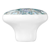 Bouton De Porte En Céramique Beau bleu turquoise blanc perle inspirée (Côté)