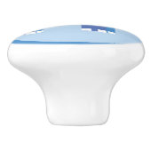 Bouton De Porte En Céramique Beau éléphant bleu (Côté)