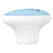 Bouton De Porte En Céramique Beau éléphant bleu (Côté)