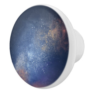 Bouton De Porte En Céramique Beau Espace Bleu Galaxie Univers Infinité