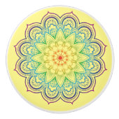 Bouton De Porte En Céramique Beau Mandala (Devant)