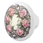 Bouton De Porte En Céramique Beau Rose (Droite)
