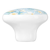 Bouton De Porte En Céramique Beauté bleue Pastel (Côté)