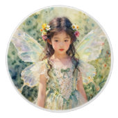 Bouton De Porte En Céramique Beautiful Fairy with Flowers | Fairytale (Devant)