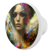 Bouton De Porte En Céramique Beautiful Woman Ceramic (Droite)