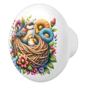 Bouton De Porte En Céramique Beaux Oiseaux (Droite)